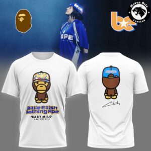 Billie Eilish x Bape 2026 Black Graphic T shirt 2