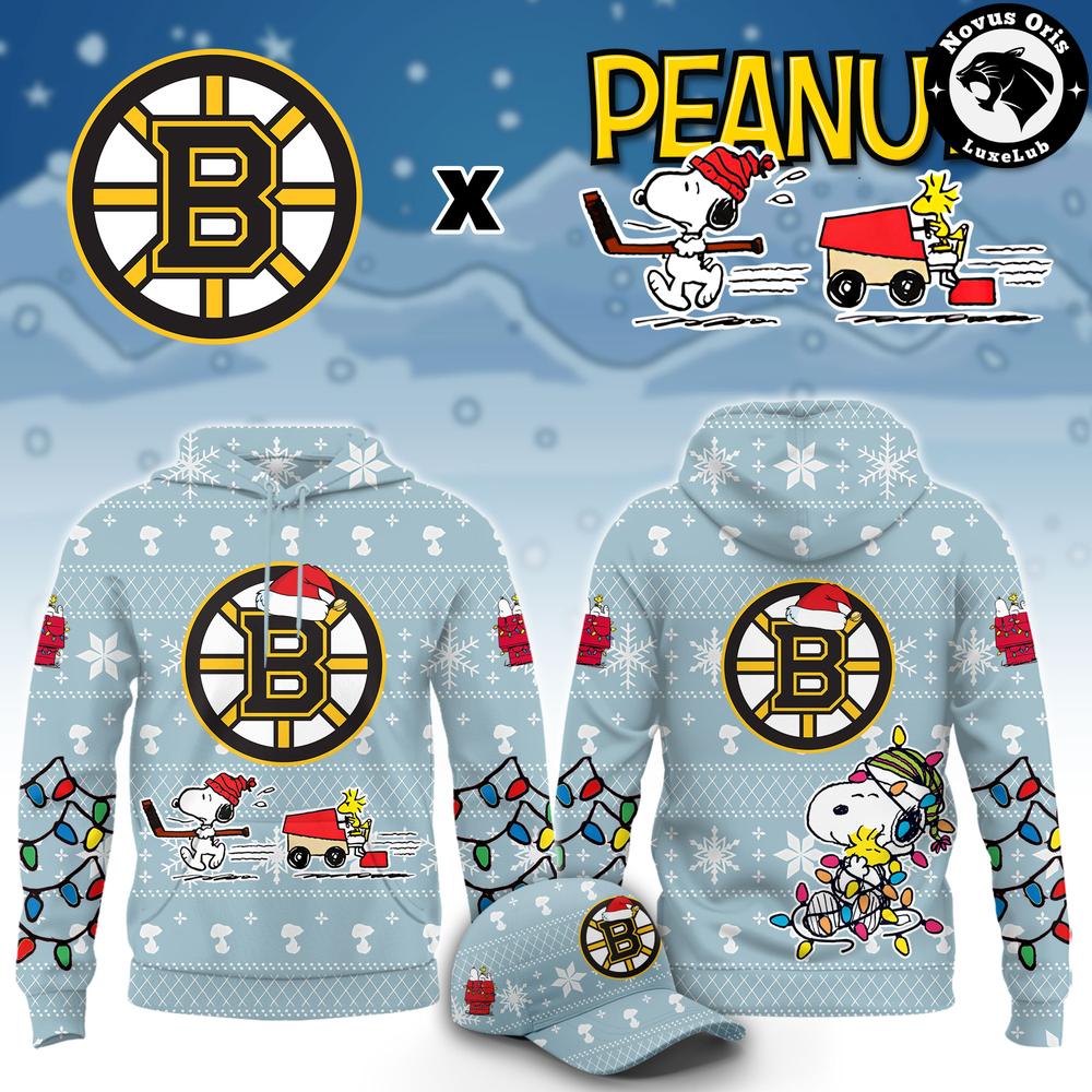 Boston Bruins x Peanuts Christmas 2026 Hoodie Boston Bruins x Peanuts Christmas 2026 Hoodie