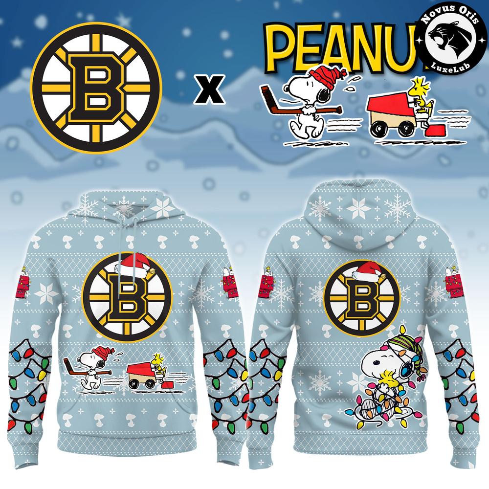 Boston Bruins x Peanuts Christmas 2026 Hoodie Boston Bruins x Peanuts Christmas 2026 Hoodie
