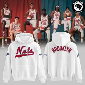 Brooklyn Nets Retro ABA 2026 White Hoodie 2