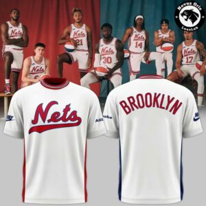 Brooklyn Nets Retro ABA 2026 White T Shirt 2