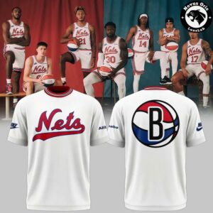 Brooklyn Nets Retro ABA 2026 White T Shirt 3