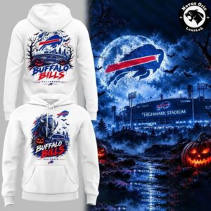 Buffalo Bills Halloween 2026 White Hoodie