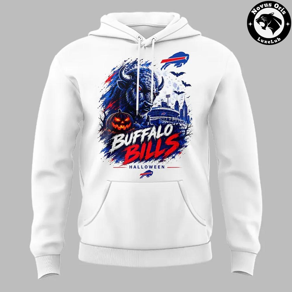 Buffalo Bills Halloween 2026 White Hoodie Buffalo Bills Halloween 2026 White Hoodie