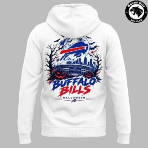 Buffalo Bills Halloween 2026 White Hoodie 3