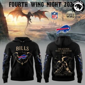 Buffalo Bills x Fourth Wing Night 2026 Black Hoodie