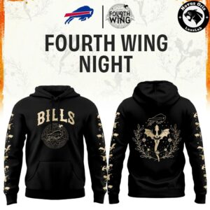 Buffalo Bills x Fourth Wing Night 2026 Black Hoodie 4