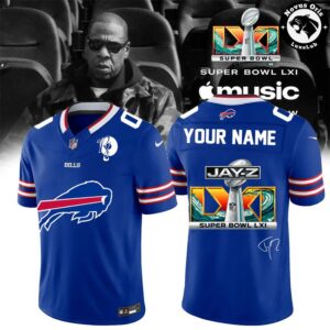 Buffalo Bills x Jay-Z Super Bowl LXI Custom Football Jersey