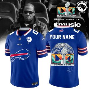 Buffalo Bills x Jay Z Super Bowl LXI Custom Football Jersey 3