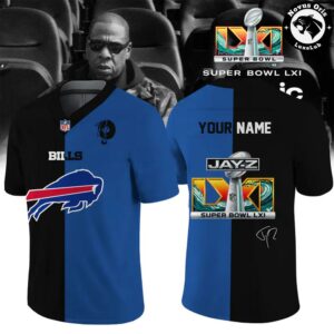 Buffalo Bills x Jay Z Super Bowl LXI Custom Football Jersey 5