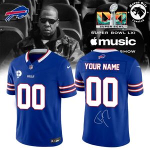 Buffalo Bills x Jay Z Super Bowl LXI Custom Football Jersey 7