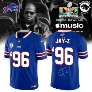 Buffalo Bills x Jay Z Super Bowl LXI Custom Football Jersey 8