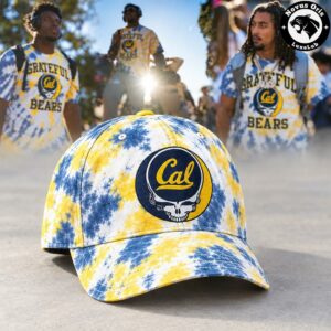 California Golden Bears x Grateful Dead 2026 Blue Gold Tie Dye T Shirt 3