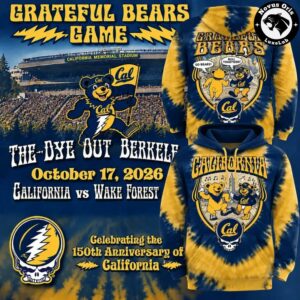 California Golden Bears x Grateful Dead Tie Dye 2026 Hoodie 3