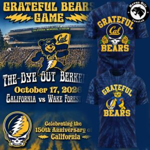California Golden Bears x Grateful Dead Tie Dye 2026 T Shirt 2
