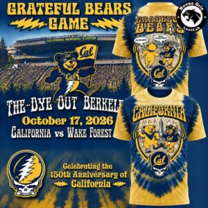 California Golden Bears x Grateful Dead Tie Dye 2026 T Shirt 3