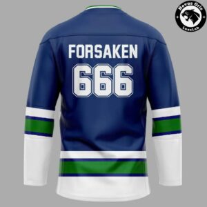 Carolina Hurricanes x 100 Demons West Coast 2026 Blue Hockey Jersey 3