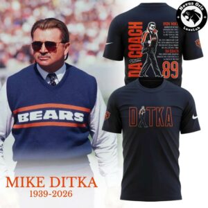 Chicago Bears Mike Ditka In Loving Memory 2026 T Shirt 5
