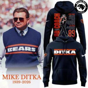 Chicago Bears Mike Ditka Iron Mike Tribute 2026 Hoodie 5
