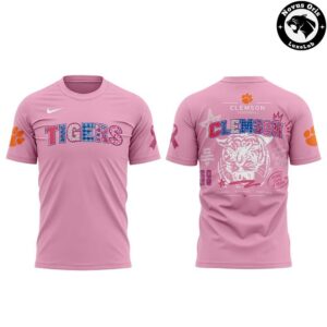 Clemson Tigers Breast Cancer Awareness 2026 T Shirt 2