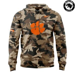 Clemson Tigers Military Appreciation 2026 Camo Hoodie 2