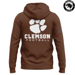 Clemson Tigers Military Appreciation Day 2026 Brown Hoodie 4