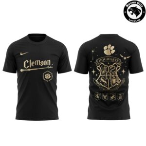 Clemson Tigers x Harry Potter Night 2026 Black Graphic T Shirt 2