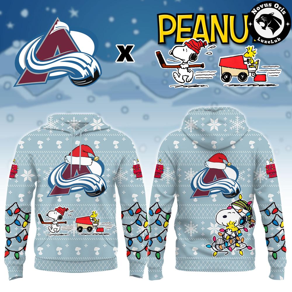 Colorado Avalanche x Peanuts Christmas 2026 Hoodie Colorado Avalanche x Peanuts Christmas 2026 Hoodie