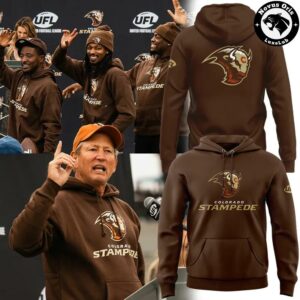 Colorado Stampede Primary Logo 2026 Brown Hoodie