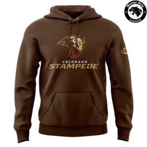 Colorado Stampede Primary Logo 2026 Brown Hoodie 2