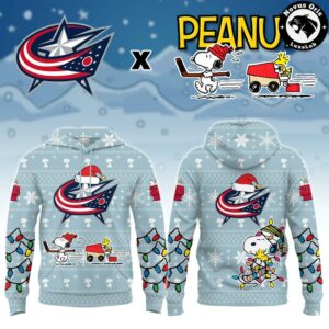 Columbus Blue Jackets x Peanuts Christmas 2026 Hoodie 2