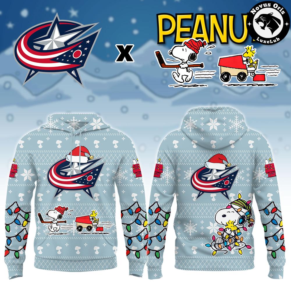 Columbus Blue Jackets x Peanuts Christmas 2026 Hoodie Columbus Blue Jackets x Peanuts Christmas 2026 Hoodie