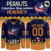 Columbus Blue Jackets x Peanuts Spooktacular Night Custom Hockey Jersey