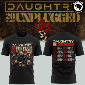 Daughtry 20 Years Unplugged Tour 2026 Black T-Shirt
