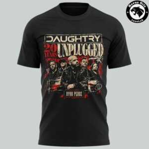 Daughtry 20 Years Unplugged Tour 2026 Black T Shirt 3