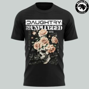 Daughtry 20 Years Unplugged Tour 2026 Black T Shirt 5