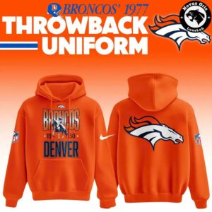 Denver Broncos 1977 Throwback Uniform Orange Hoodie