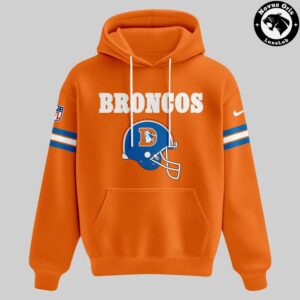 Denver Broncos Throwback 2026 Orange Hoodie 2