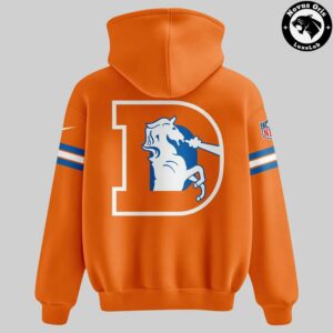 Denver Broncos Throwback 2026 Orange Hoodie 3