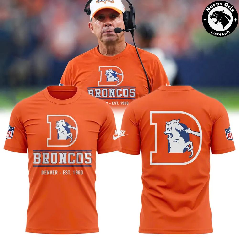 Denver Broncos Throwback Sideline 2026 T-Shirt Denver Broncos Throwback Sideline 2026 T-Shirt
