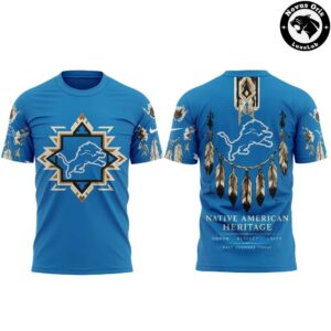 Detroit Lions Native American Heritage 2026 T Shirt 2