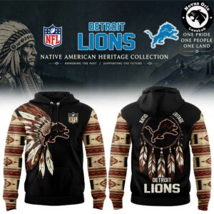 Detroit Lions Native American Heritage Month Black Hoodie