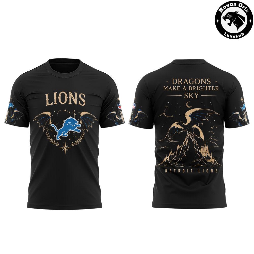 Detroit Lions x Fourth Wing Night 2026 Black T-Shirt Detroit Lions x Fourth Wing Night 2026 Black T-Shirt