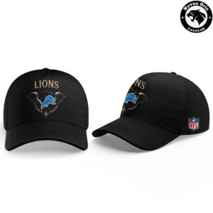 Detroit Lions x Fourth Wing Night 2026 Black T Shirt 3