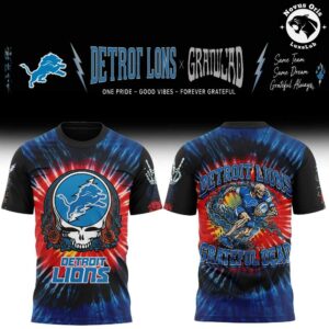 Detroit Lions x Grateful Dead Skeletons 2026 T-Shirt