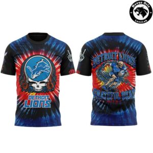 Detroit Lions x Grateful Dead Skeletons 2026 T Shirt 2
