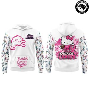 Detroit Lions x Hello Kitty Crucial Catch 2026 Hoodie 2