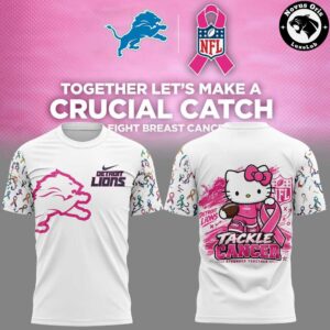 Detroit Lions x Hello Kitty Crucial Catch 2026 T-Shirt