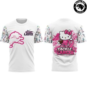 Detroit Lions x Hello Kitty Crucial Catch 2026 T Shirt 2