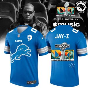 Detroit Lions x Jay Z Super Bowl LXI Custom Football Jersey 2